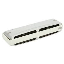 10-Hole Blues Harmonica Bendeis HARP, 20-Range Waterproof Portable, White/Blue/Orange/Red/Black