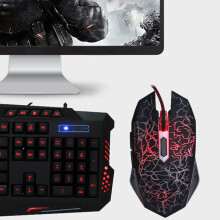 Gaming Mouse USB Wired 6 Buttons Ergonomic LED for Desktop PC Laptop Black