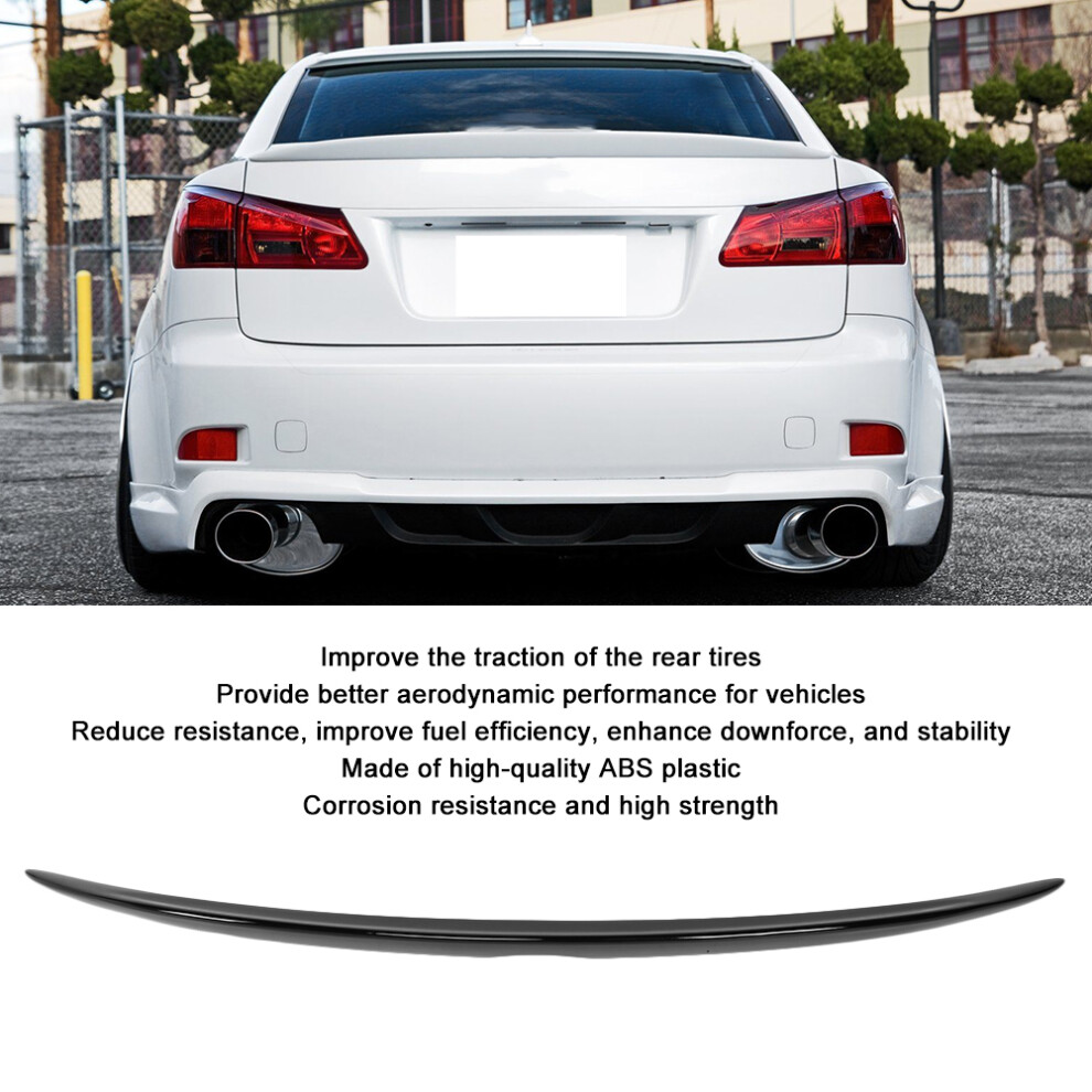 Glossy Abs Boot Spoiler Lexus Is 2006 Black 7340572484758