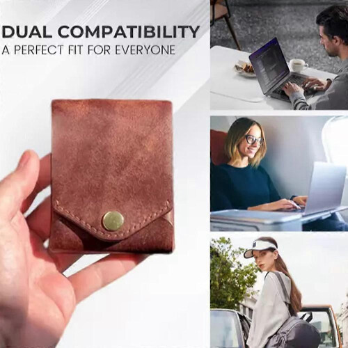 Multifunctional Compact Wallet,Handmade Leather Wallet for Men,Small Slim Thin 2