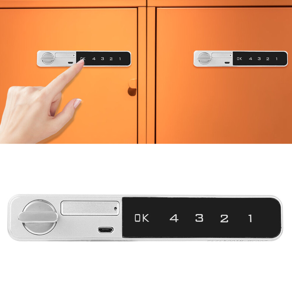 Mini Zinc Alloy Electronic Password Lock With Touch Keyboard 146X25mm 8751392079755