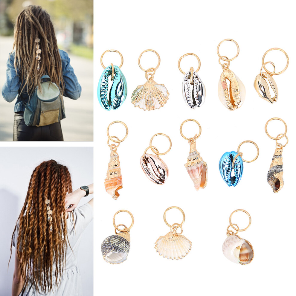 Dreadlocks Shell Hair Rings Braid Hair Accessories DIY Bohemian Hair Decor