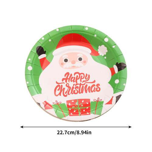 Santa Paper Plates 9 inch Multicolor 16 Pack 2