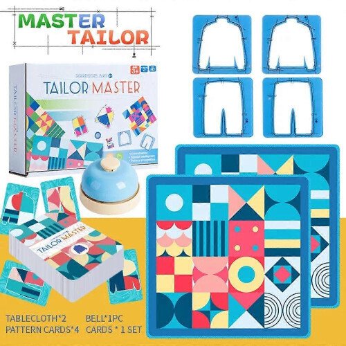 (Intermediate, Blue) Tailor Master Kid's Concentration Training Toy Double Battle Table Game Gift
