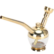 Portable Brass Dual-Use Filtered Water Pipe with Removable Smoking Bowl