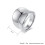 Women's Stainless Steel Classic Simplicity Design Exaggerated Ring Silver Size 6 2
