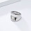 Women's Stainless Steel Classic Simplicity Design Exaggerated Ring Silver Size 6 3