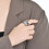 Women's Stainless Steel Classic Simplicity Design Exaggerated Ring Silver Size 6 5