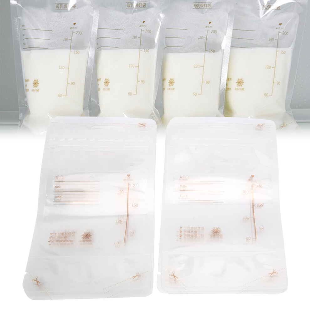10 Pre-Sterilised Breastmilk Bags 200ml