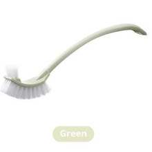 2X Multi-Function Double Clean Toilet Brush Soft Hair Curved Brush Bathroom Cleaning Long Handle Corner Brush C