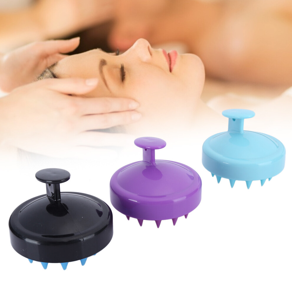 Purple/Black/Blue Silicone Shampoo Brush & Scalp Massager Â 3Pcs, 8.5X7.0cm