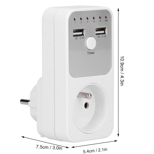 USB Smart Digital Countdown Timer Socket for PC & Phones 10.9cm 2
