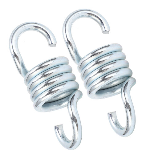 Heavy Duty Galvanized Iron Hammock Spring Hooks 7mm 500kg Pair 2