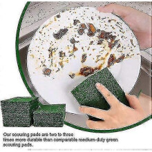 40 Pcs Scouring Pad, Dish Scrubber Scouring Pads,4.5 X 6 Inch Green Reusable Household Scrub Pads for Dishes, Kitchen Scrubbers & Metal Grills
