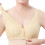 Women's Comfortable Front Closure Lace Bra Adjustable Support Underwire Large Size Full Coverage For Mature Ladies, Beige, Size 38 2
