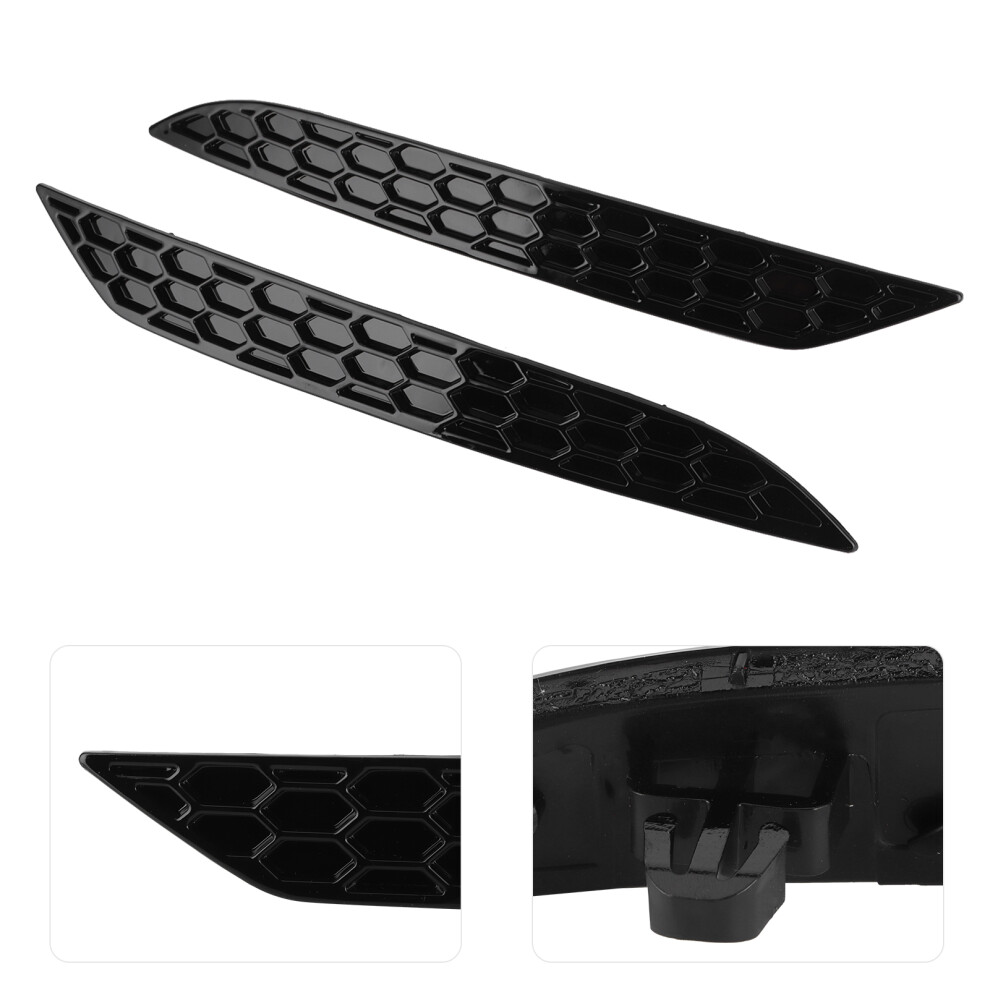 2Pcs Gloss Rear Bumper Honeycomb Delete For Mk7.5 Gtd R 2017-2020 Black 6901392083517