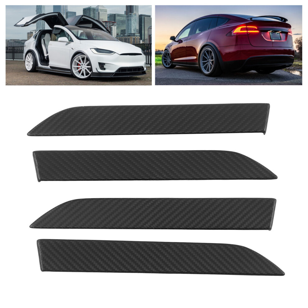 4Pcs Dry Carbon Fibre Side Door Handle Decor Model 7790334224182