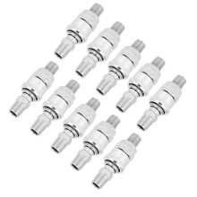 10Pcs Stainless Steel Air Compressor Quick Release Connectors, SM+PM20