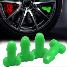 Prank Tire Valve Stem Caps 4pcs Funny Prank Car Accessories Airtight Dust Proof