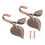 20 X Iron Leaf Shaped Curtain Tie Backs Holders Wall Hooks Home Decor, Red Bronze 2