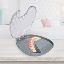 Portable Gray Orthodontic Retainer Case, Waterproof PP Material