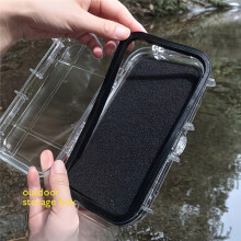 Shockproof Sealed Safety Box with Hanging Ring Portable Waterproof Tool Transparent Anti-Impact Hard Carry Toolbox M