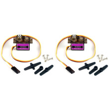 2X MG90S Servo, Metallgetriebe, 2 Kg/cm, 2,8 Kg/cm, 180 Grad Drehmoment, Digitales Servo für Hubschrauber, Flugzeug, Boot, Auto, RC-Roboter