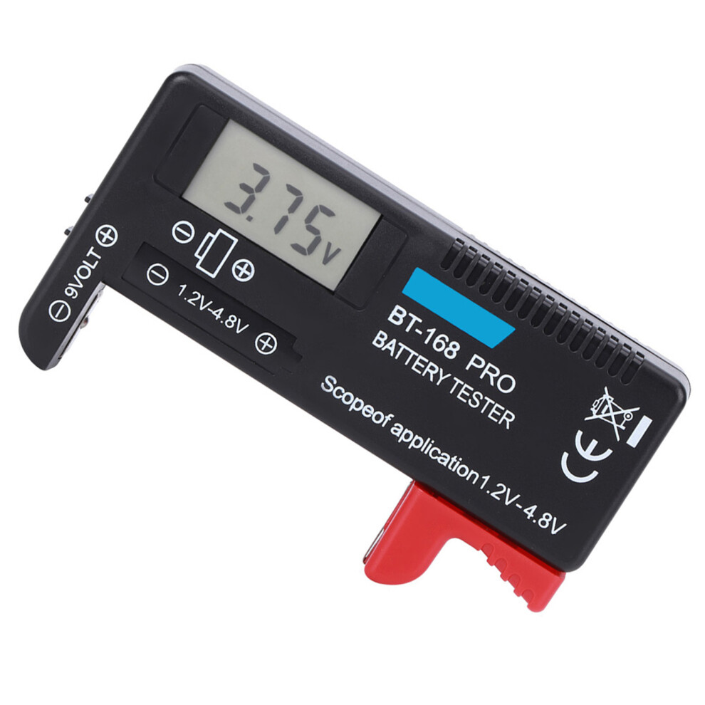 Bt‑168Pro Digital Lcd Battery Tester For 1.2V‑4.8V, 9V, Aa, Aaa, 16340, 18650 8701392084471