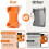 Handheld Leaf Blower Holder Protective Blower Mount Heavy-Duty Bracket Orange Garage Wall Holder Space-Saving Design 3