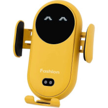 Wireless Car Charger, Automatic Clamping Phone Holder (yellow)