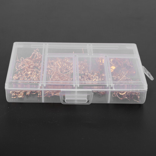 Earring Making Kit with Round Beads & Hooks - KC Gold, Silver, White K 2