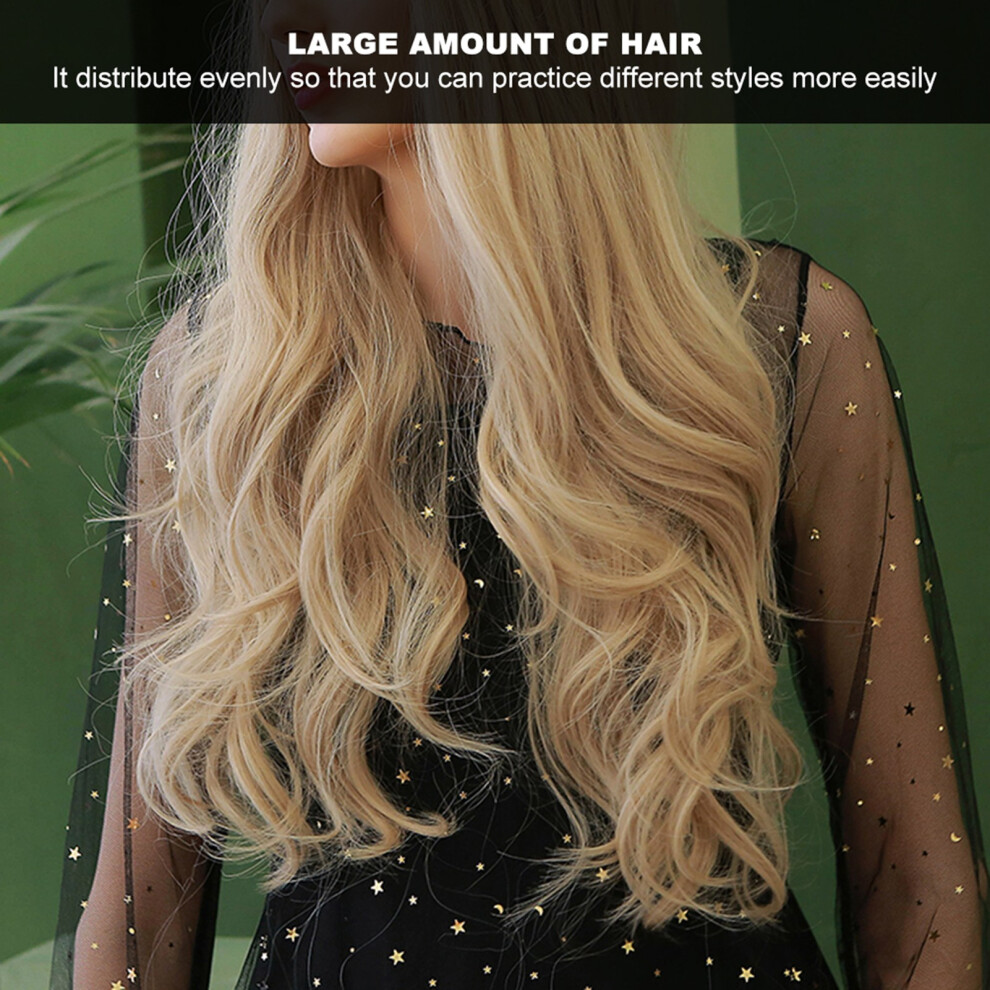 Unisex Gold Mqf270-1 Women Long Curly Wig 71Cm High Temp Fiber Cosplay