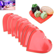 8pcs Red Paper Plates for Wedding, Valentine’s & Mother’s Day Parties