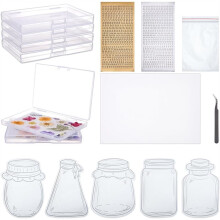 340Pcs Dried Flower Storage Kit DIY Flowers Bookmark Flowers Pressing Storages Kit for DIY Pressed Flower Arts and