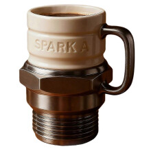 Engine Spark Plug Shaped Ceramic Coffee Mug - Novelty Coffee Cup for Car Enthusiasts & Mechanics Gifts