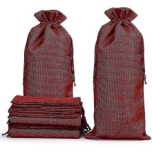 12 X Wine Bags, Natural Jute Bags, Bottle Bags, Fabric Bags, Gift Bags for Wine Bottles, Champagne Bottles, 16 X 36 Cm - RiRi