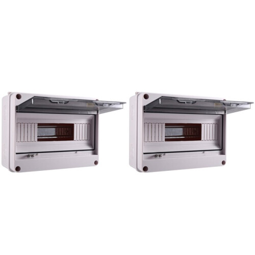 2X HT Series Junction Box 12WAY PC IP65 Waterproof Distribution Box Outdoor Plastic Electrical HT-12Way