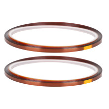2PCS 33m High Temp Resistant Polyimide Tape Yellow Brown 280