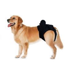 (L, Black) Pet Large Dog Diapers and Sanitary Physiological Pants, these are Washable Female Dog Shorts, Panties and Menstruation Underwear Briefs.