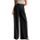 Women's Wide Leg Office Pants Breathable Polyester-Black XL 1