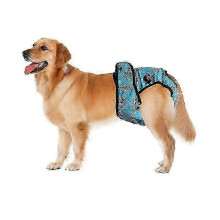 (S, Blue) Pet Large Dog Diapers and Sanitary Physiological Pants, these are Washable Female Dog Shorts, Panties and Menstruation Underwear Briefs.