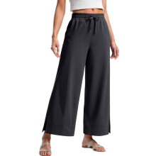 Women's lightweight wide-leg casual travel work-Dark Grey XL