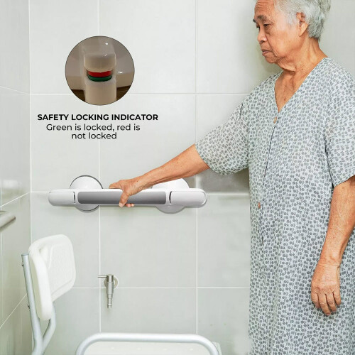Bathroom Suction Grab Rail Bar Handle Disability Shower Safety Support Handrail 1