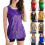 Women's Sleeveless Sparkles Shimmer-Silver on black back S 2