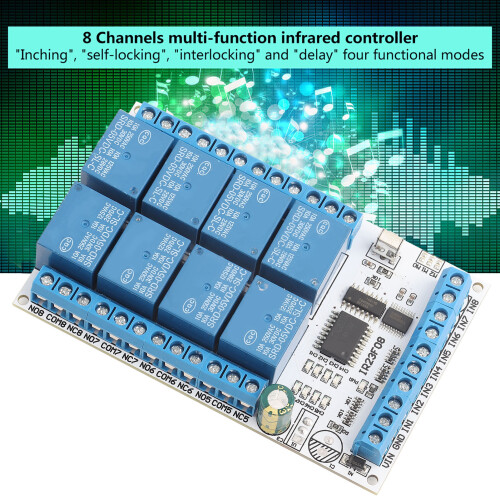8-Channel Infrared Remote Relay Switch 5V Multifunction Control 2