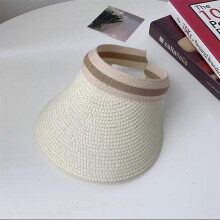 (color06)Summer Women Wide Brim Hat Sun Visor Beach Hats Adjustable UV Protection Cap