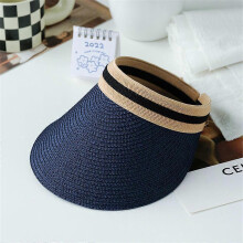 (color05)Summer Women Wide Brim Hat Sun Visor Beach Hats Adjustable UV Protection Cap