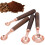 4 Messlöffel Roségold Edelstahl Holz Backen Messen 16