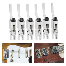 6Pcs Silver Zinc Alloy Guitar Bridge Saddles for Tremolo Electric Guitar