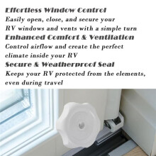 Perilla de Ventana y Ventilación para RV, Reemplazo de Manivela, Perilla de Pestillo de 2-1/4 Pulgadas de Diámetro, Fácil de Usar para Ventanas y